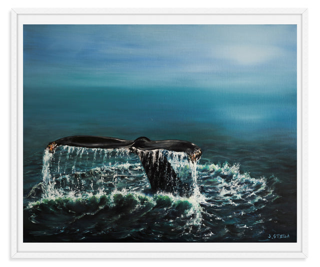 "A Whale's Tale (tail)" in Oil