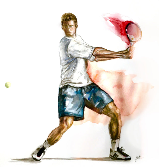 Custom Watercolor Athlete Portrait