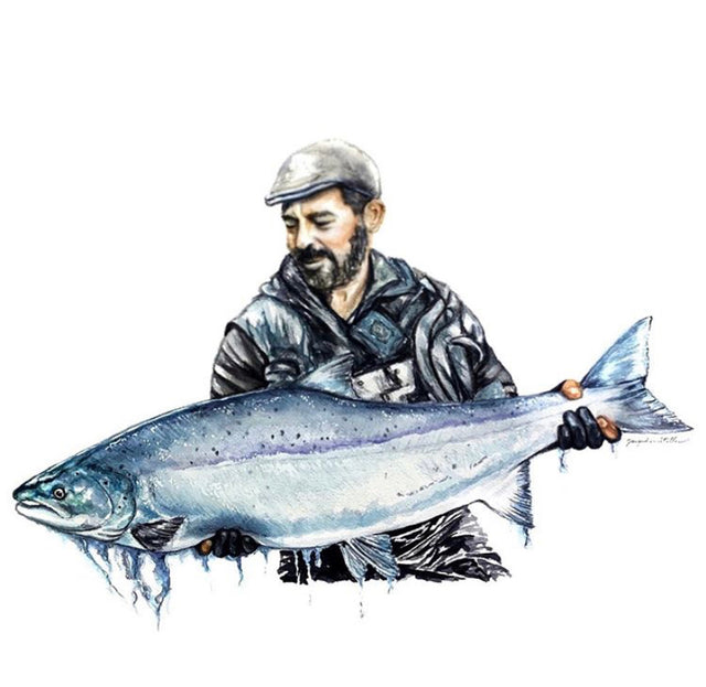 Custom Watercolor fisherman/fisherwoman Portrait